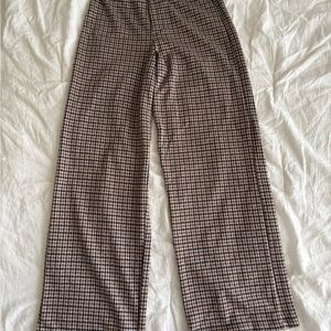 Zara Girl Checkered Wide-Leg Pants
